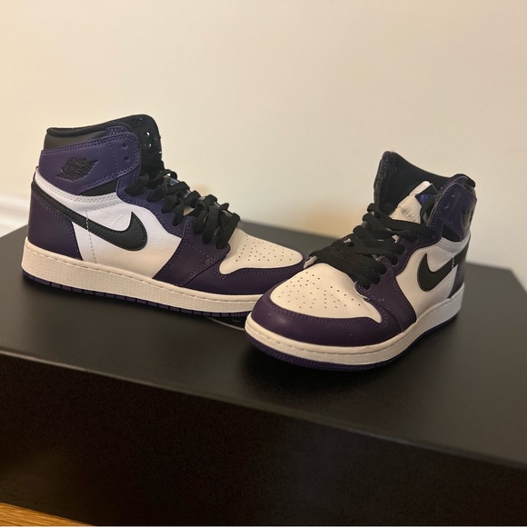 Air Force 1s in Court Purple, women's size 5.5. - Picture 2 of 6